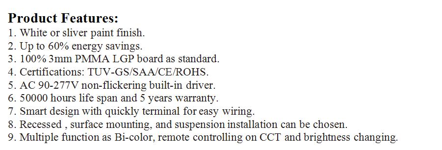 1-10V dimmable Led Panel Light 32w
