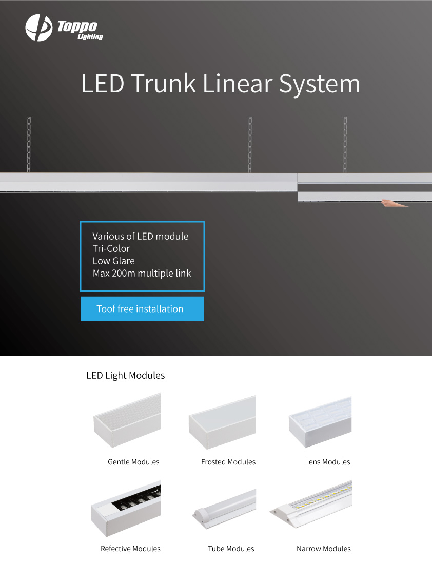 vodil T8 cevni modul trunk linearnega sistema led T8 tube module trunk linear system